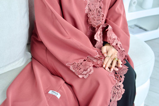 Amirah Lace Abaya - Rose